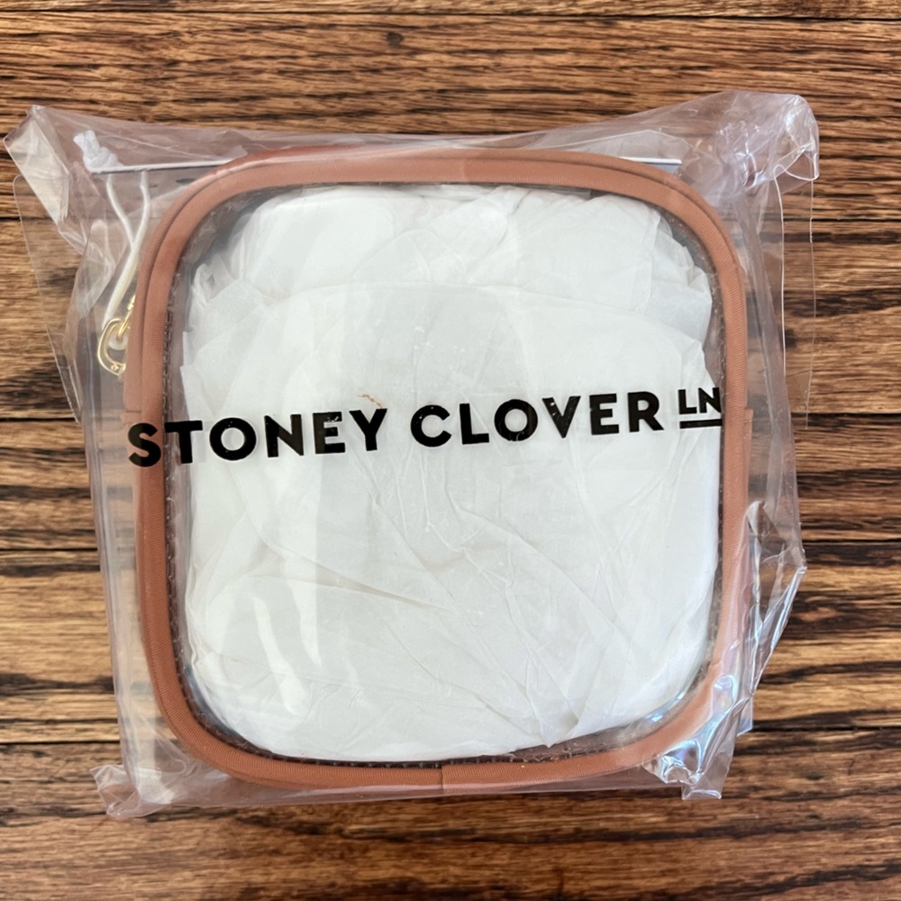 Stoney Clover Lane BNWT Camel Clear Front Mini Pouch
